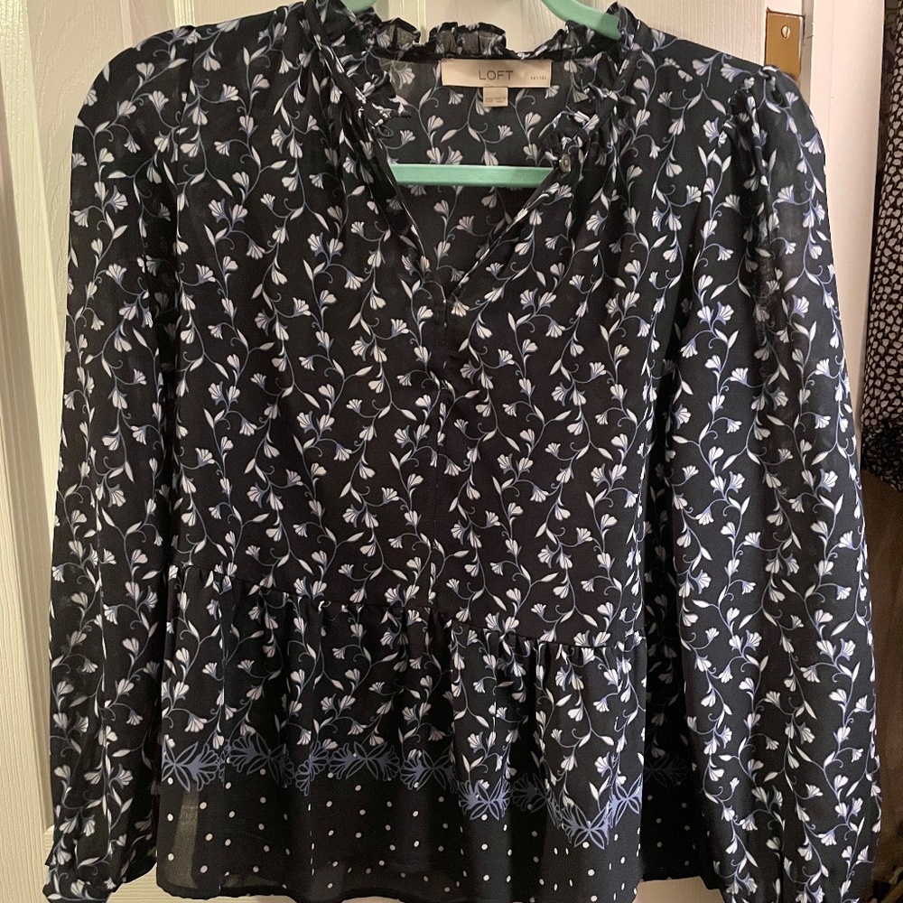 Loft Petite Peplum Top